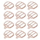 thumbnail image 3 of 12 Uds. Clip de papel de Metal en forma de maleta, abrazadera para marcapáginas, suministros de papelería para escuela y oficina, 3 of 5