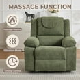 thumbnail image 5 of Ataucjin Oversized Recliner Glider Recliner Chair,360° Swivel Rock Recliner Chairs Single Sofa with Vibration Massage and Heating for Living Room/Bedroom, 5 of 8