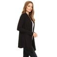 thumbnail image 3 of Women's Solid Casual Lightweight Long Sleeve Loose Fit Knit Sweater Cardigan, 3 of 4
