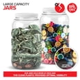 thumbnail image 3 of Stock Your Home 1 Gallon Clear Plastic Jars with Lids (2 Pack) 128 oz Wide Mouth Large Jar with Lid, Big Container for Candy, Cookies, Arts & Crafts, Bartender Money Tips, Kitchen & Pantry Storage, 3 of 7