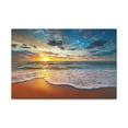 thumbnail image 2 of Beach Sunrise Tropical Sea Ocean Canvas Wall Art for Home Decor Ready-to-Hang, 2 of 18