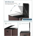 thumbnail image 5 of Arlopu 16 Gal Dual Kitchen Trash Can w/2 Built-in Box for Odor Contro Recycle Waste Dustbin Soft-Close Lid, 5 of 10