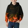 thumbnail image 7 of CYRBOKO Boys Graphic Hooded Sweatshirts, Thermal Casual Long Sleeve Comfortable Pullover Tops Orange Size 5-6 T, 7 of 7