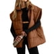 thumbnail image 2 of Chaleco Acolchado Extragrande de Invierno para Mujer, Ligero, con Cuello Alto, Sin Mangas, Acolchado y Bolsillos. Marrón Oscuro XL, 2 of 10