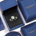 thumbnail image 5 of Gem Stone King 10K White Gold Green Prasiolite and Black Onyx 3 Stone Engagement Ring for Women (1.66 Cttw, Cushion 7MM, Gemstone Birthstone, Size 7), 5 of 6