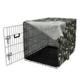 thumbnail image 3 of Floral Dog Crate Cover, Victorian Flowers Butterflies and Leaves Spring Freshness, Easy to Use Pet Kennel Cover Small Dogs Puppies Kittens, 7 Sizes, Dark Grey Champagne, by Ambesonne, 3 of 6