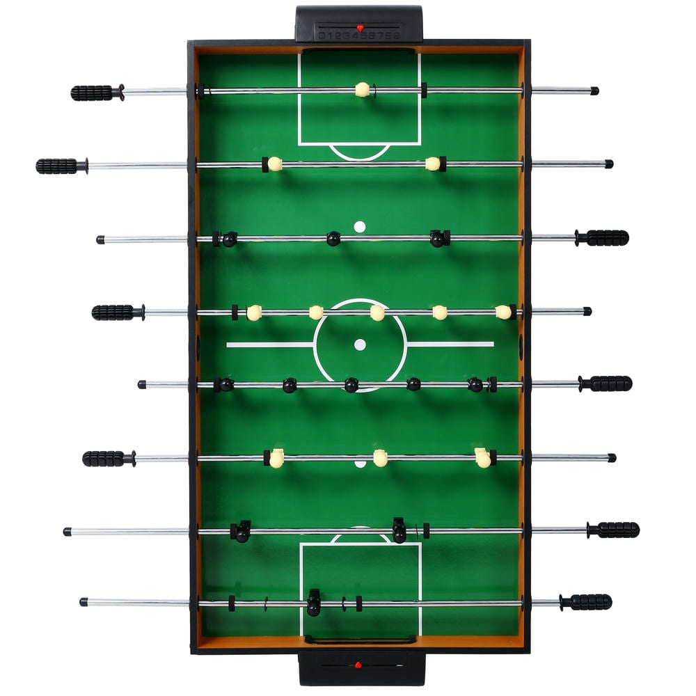 Barara King 5-In-1 Multi-Game Table - Billiards, Push Hockey, Foosball, Ping Pong, And Basketball Brown /Blue