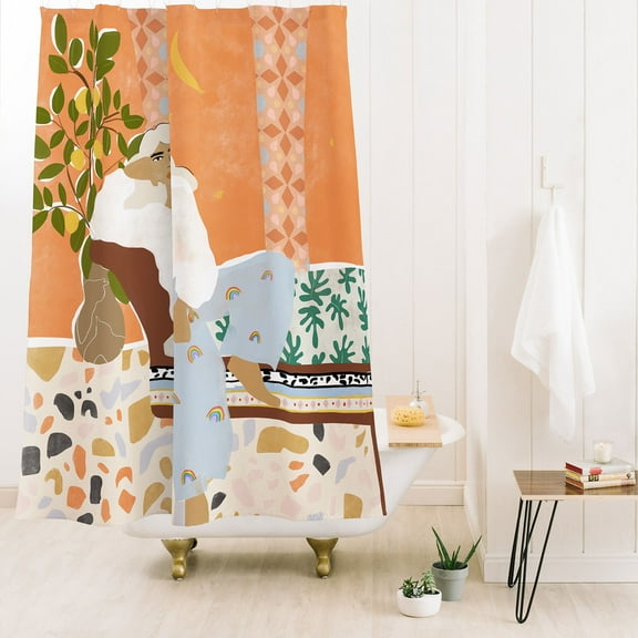 Society6 Alja Horvat There Is Always Sunshine After Shower Curtain 71" x 74"