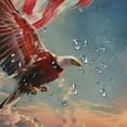 thumbnail image 5 of Orinice American Flag Bathroom Decor Set with Hooks, Colorful Luxurious Graphic Print Polyester Fabric Chic Modern Shower Curtain, Home Bathtubs Decoration 60x72, 5 of 7