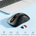 thumbnail image 3 of Wireless Mouse, 2.4GHz with USB Mini Receiver, 1200 DPI Optical Tracking, Ambidextrous for Laptop, PC, Computer, Chromebook, Notebook, 5 Buttons- Black Pearl, 3 of 10