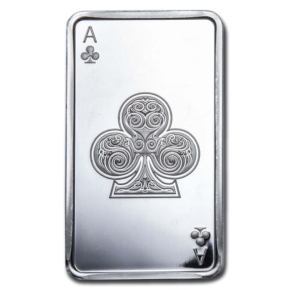 10 oz Silver Bar - Ace of Clubs