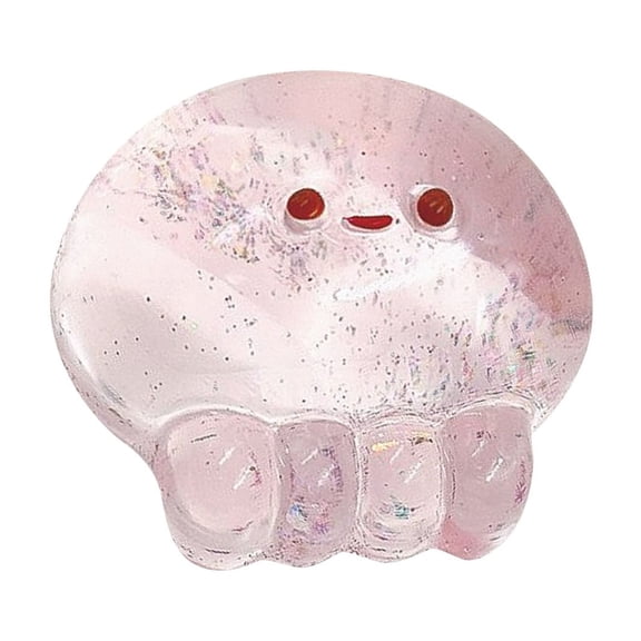 Cute Desk Decor, Office Decor, Jellyfish Squeeze, Silicone Sensory Squeeze, Relaxation Toy, Pink, 3X2 In, 1 Pc