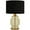 Gold Transparent Base Solid Cylinder 15" x 15" x 23", variant on DecMode 23" Transparent Base Gold Table Lamp with Black Velvet Shade