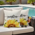thumbnail image 2 of Outdoor Pillow Covers 18x18 Set of 2, Sunflowers Waterproof Patio Throw Pillow Covers for Couch Sofa Chair, Farmhouse Bees Vintage Sunshine Summer Decorative Pillowcases for Throw Pillows, 2 of 9