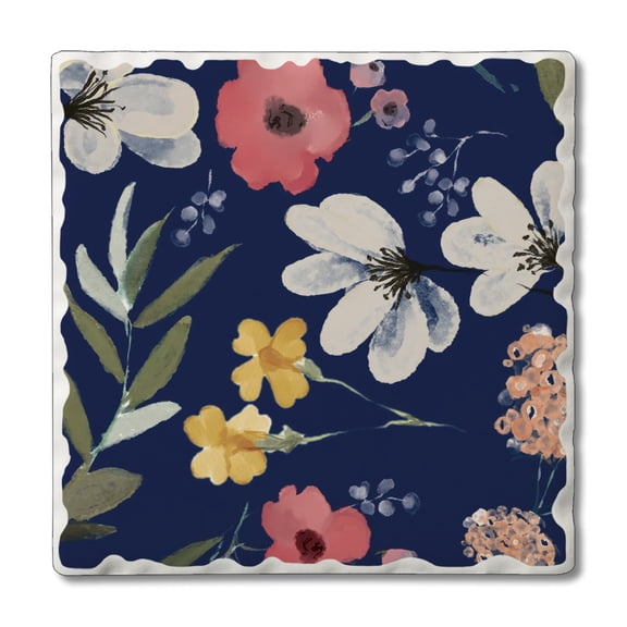 Thirstystone Blue Meadow Single Absorbent Tumbled Tile Coaster Create Your Own Set