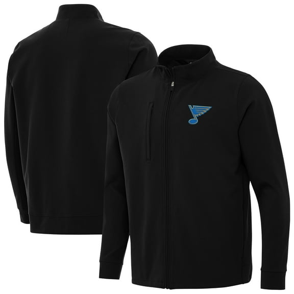 Men's Antigua Black St. Louis Blues Regard Full-Zip Jacket
