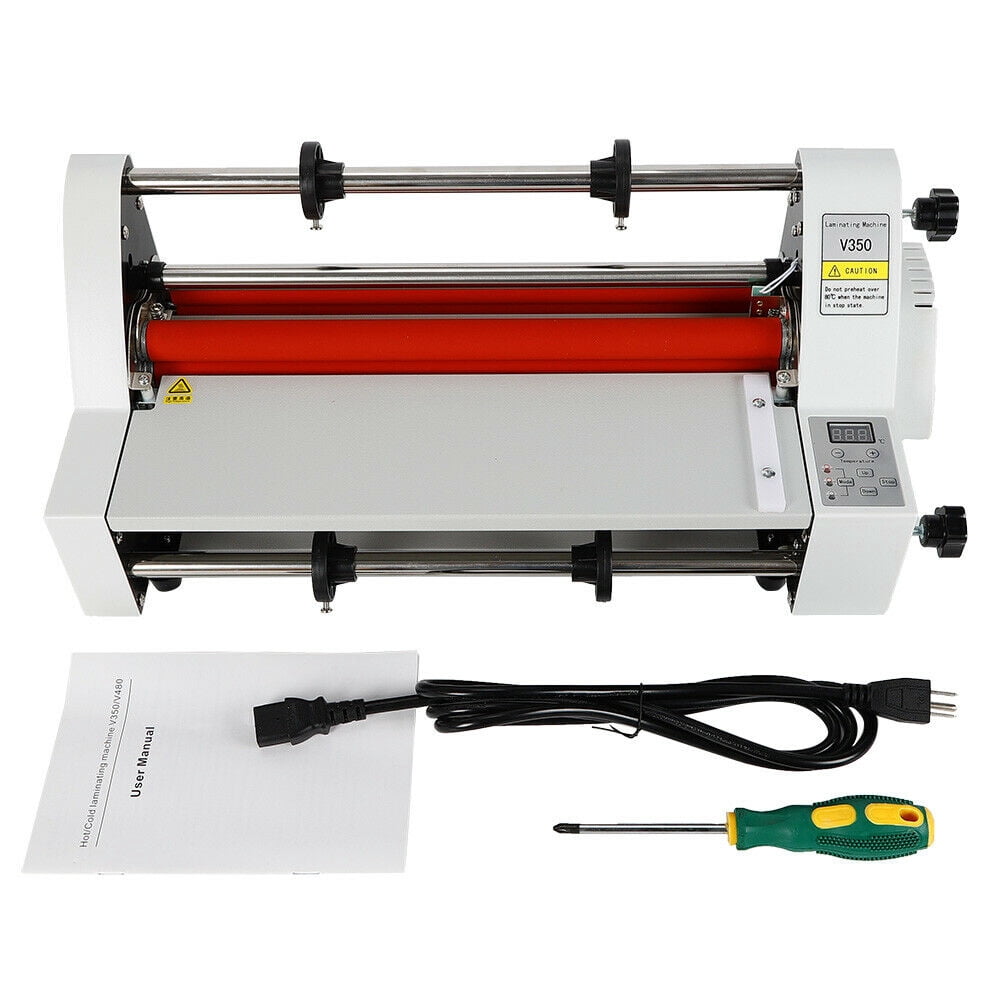 13" Roll Laminator, Single and Dual Sided Laminating Machine with 4 Rollers