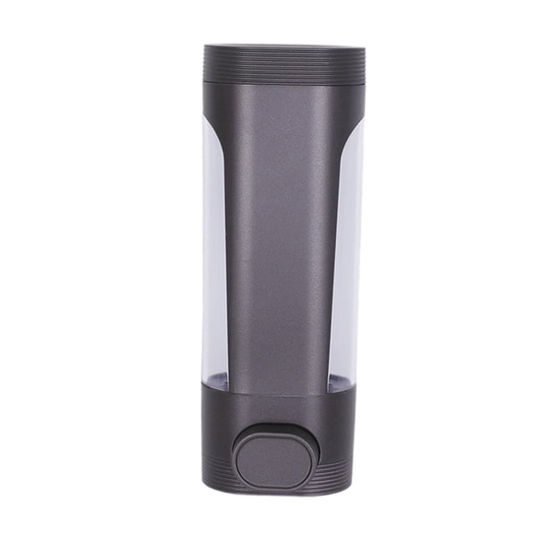 Dispensador de jabón líquido para baño, dispensador de champú, loción rellenable manual de 400 ml Gris