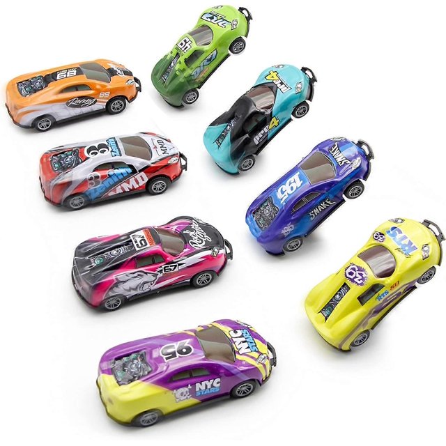 SUYPAY Pull Back Cars - Flip Crash Car 8 Cars Gift Pack Cars Toys for 4-10 Year Old Boys - Toy Vehicles Birthday Toy Car Set for Indoor Outdoor Gifts