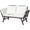 Brown Lounger & Beige Pillowcase, variant on Outdoor Sofa, Woven Rattan Patio Furniture, Convertible Daybed or Double Chair with Adjustable Armrests, Cushions and Pillows for Yard, Porch, Pool