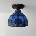thumbnail image 5 of Enjoy Décor Lamps 8-Inch Tiffany Style 1-Light Bronze Flush Mount Light with Stained Glass Bowl, 5 of 5