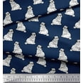 thumbnail image 3 of Soimoi Rayon Crepe Fabric Pug Dog Printed Craft Fabric by The Yard 46 Inch Wide, 3 of 3