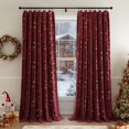 thumbnail image 1 of Cortinas Beauoop de Terciopelo Rojo Navideñas de 244 cm de Largo 2 Paneles, 1 of 9