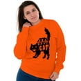 thumbnail image 3 of Vintage Halloween Scaredy Cat Cute Women Plus Size Sweatshirt Brisco Brands 3X, 3 of 6