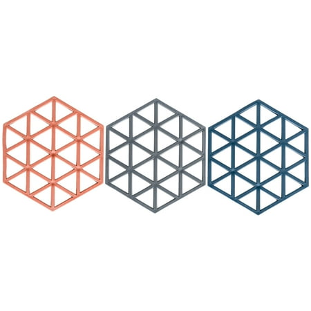 

3 Pcs Creative Nordic Style Hollow-out Hexagon Shaped Heat-insulation Mat Anti-slip Pot Mat Bowl Mat Plate Pad
