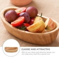 thumbnail image 2 of Raindrops Wooden Fruit Bowl Multifunction Khaki Salad Bowl for Home Use Synthetic Material Sturdy Design 13.5 Inch, 2 of 8