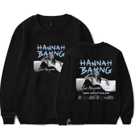 Hannah Bahng Merch Sweatshirt The Abysmal Tour Photo Printed Crewneck Hooded Sweatshirt Men Women