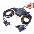 thumbnail image 4 of 2 Port Usb Vga Kvm Switch Box For Mouse Keyboard Monitor Sharing Computer Pc, 4 of 4