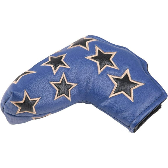 Star Pattern Golf Blade Cover Putter Head Cover with Magnetic Closure for Golf Putter Head Club