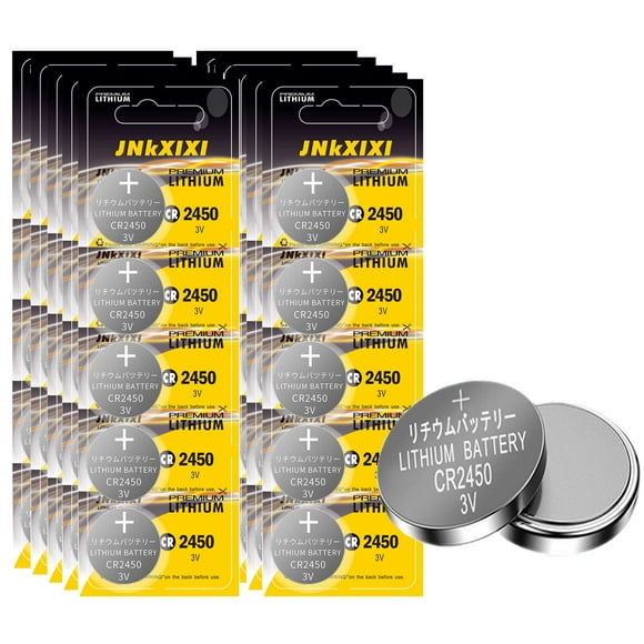 JNKXIXI 50 Pack cR2450 Battery Lithium Li-ion cR 2450 3V Batteries