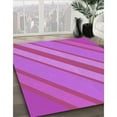 thumbnail image 3 of Ahgly Company Machine Washable Indoor Rectangle Transitional Neon Pink Area Rugs, 2' x 5', 3 of 7