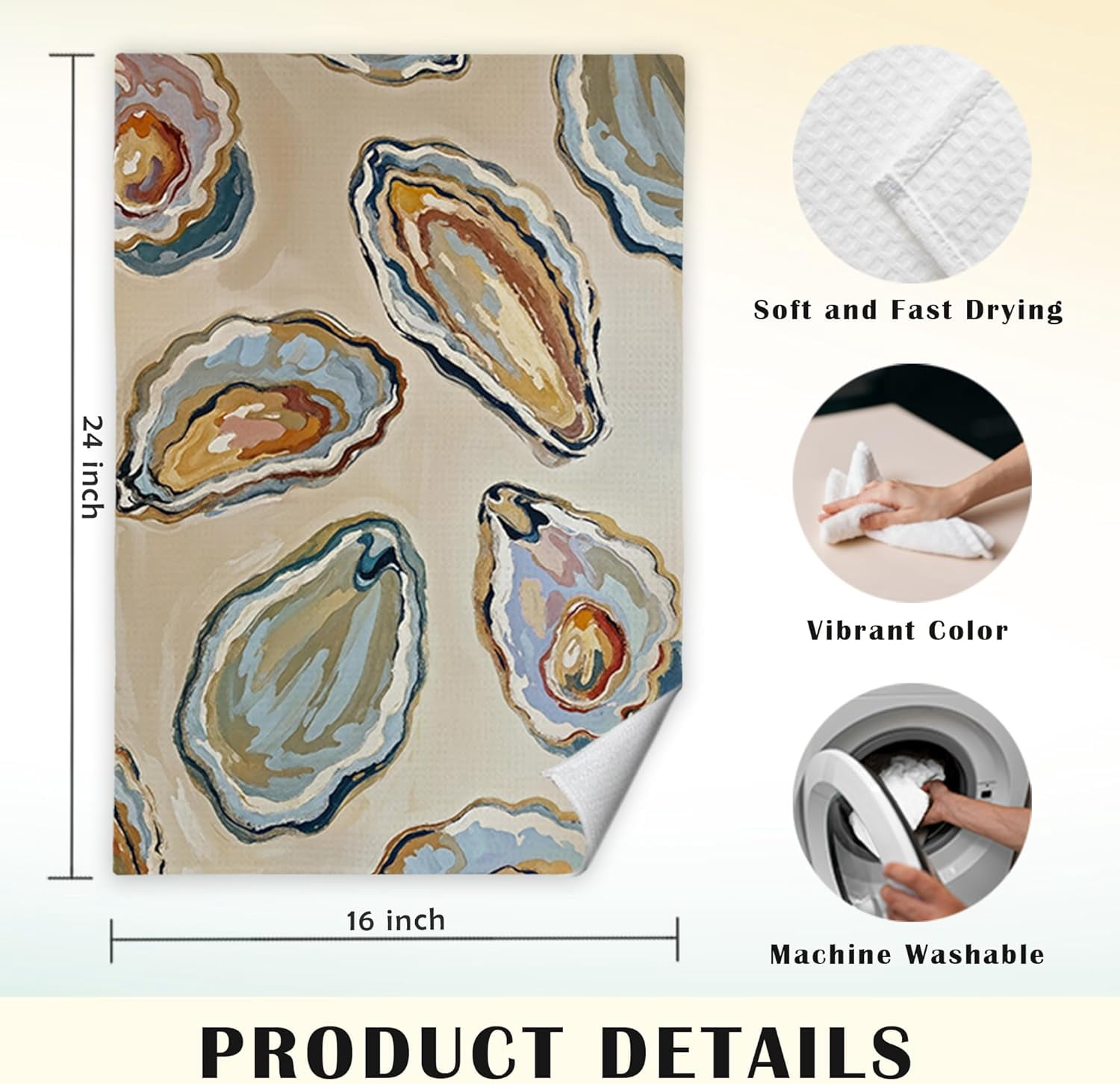 Oyster Kitchen Towels - Thumbnail 2
