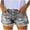 Grey, variant on Women’s Ripped Mid Rise Denim Shorts Stretchy Casual Raw Hem Summer hot Jean Shorts