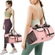 thumbnail image 3 of Bolsa de viaje MAXTOP, bolsa de gimnasio para mujer, rosa con compartimento para zapatos, 3 of 8