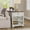 Whitewash, variant on PLAMLE End Table for Living Room with Drawers Storage Retro Sofa Side Table with Charging Station Wooden Nightstand End Table