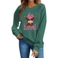 thumbnail image 5 of Romance Tops for Women 2026 Valentines T Shirts Elegant Party Top Dressy Heart Printed Tees Hoodless Cute Long Sleeve Outfits Warm Couple Clothing Soft Honeymoon Clothes Trendy Anniversary Tops, 5 of 6