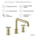 thumbnail image 6 of Avallon 8 in. Widespread, 2-Handle Wheel, Bathroom Faucet in Brushed Gold, 6 of 10