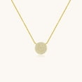 thumbnail image 3 of Lavishe 14K Gold Plated 925 Sterling Silver Cubic Zirconia Disc Necklace With Circle Pendant 12mm Diameter, 18 Inch, 3 of 5
