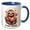 Blue/White, variant on 3drose, I Love You Slow Much Cute Sloth Illustration, 15oz Mug