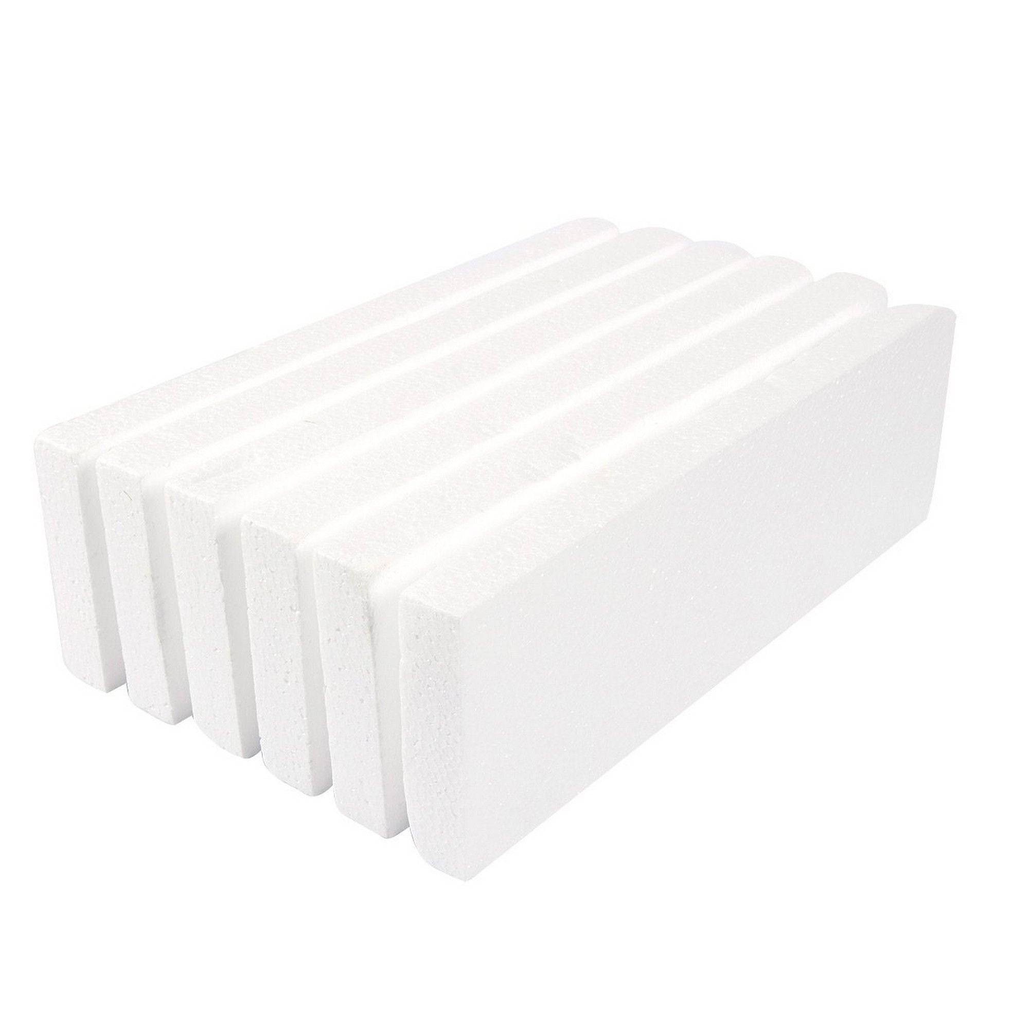 Craft Foam Block - 6-Pack Rectangle Polystyrene Foam Brick - Styrofoam