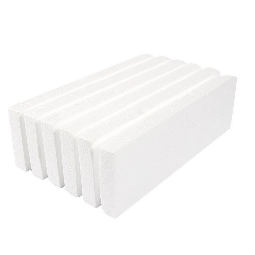 Craft Foam Block 6Pack Rectangle Polystyrene Foam Brick Styrofoam