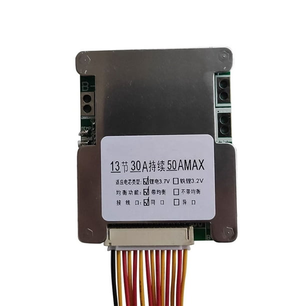 DQrwqpou Placa PCB Protección Batería Litio BMS 13S 18650 para Vehículo Equilibrio Coche