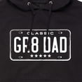 thumbnail image 3 of Instant Message - Gr8 Dad License Plate - Men's Pullover Hooded Fleece Sweatshirt, 3 of 6