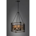 thumbnail image 3 of Maxim Boundry 6-Light Chandelier - Black / Barn Wood / Antique Brass - 27565BKBWAB, 3 of 5