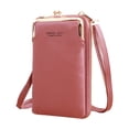 thumbnail image 3 of Bolso bandolera para teléfonos móviles Cartera para teléfono móvil Mujer Cremallera portátil Teléfono móvil Rosa oscuro Yuyangstore Monedero del teléfono celular, 3 of 8