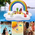 thumbnail image 4 of Inflatable Rainbow Cloud Cup Holder Floating Fruit Salad Cup Holder Tabletop Bar Pool Float Party Pool Summer Floating Drinks Bottle Holder, 4 of 5